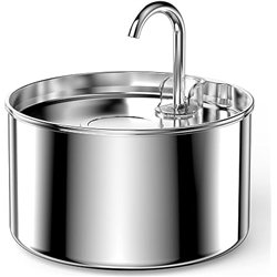 Fuente para Gatos, Bebedero Gatos, Sus 304 Acero Inoxidable, 24 Horas Mantenga el Agua Limpia, 2.2L Capacidad, Ultra-Cuet, No Sp