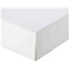 Amazon Basics Sabana Bajera Ajustable, 160 x 200 x 30 cm, 100% algodón satén 400 Hilos, Blanco