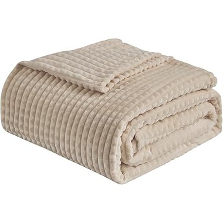 EMME Manta de Franela Extra Suave, Manta Afelpada para Sofá, Cama y Multiusos, Tamaño Pequeño, Textura Cálida y Acogedora, (150 
