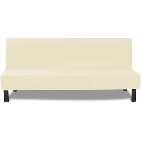 FIGOOO Funda para Sofá Cama sin Brazos 3 Plazas Funda de Sofá Elástica Plegable Ajustables Universal Spandex Funda para Futón An