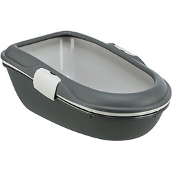 Trixie Bandeja Higiénica Arenero Gatos - Bandeja Sanitaria Gatera Arenero WC Gato Caja De Arena con Borde Berto 39 x 22 x 59 cm 