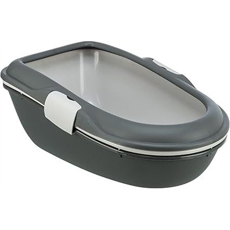Trixie Bandeja Higiénica Arenero Gatos - Bandeja Sanitaria Gatera Arenero WC Gato Caja De Arena con Borde Berto 39 x 22 x 59 cm 