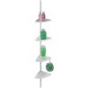 Wenko Rinconera telescópica Easy blanco - con 4 repisas, Aluminio, Blanco