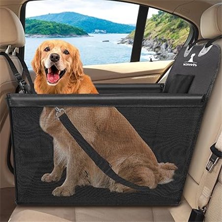 Wimypet Impermeable Protector de Asiento de Coche para Mascota, Asiento del Coche de Seguridad para Perros Gatos, Material Oxfor
