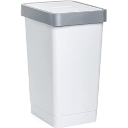 Tatay Cubo de Basura Cocina con Tapa Basculante Smart 25L | Diseño Compacto y Funcional | Uso Interior y Exterior | Apto para Bo