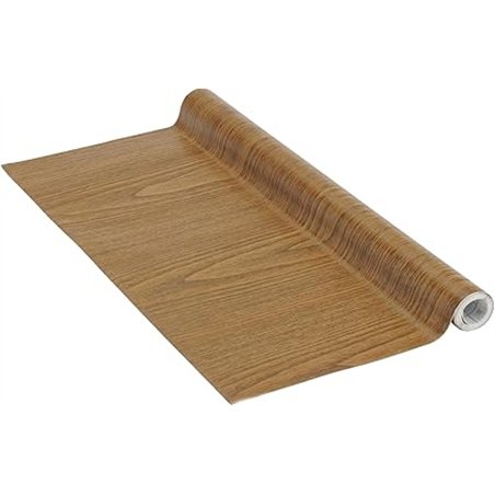 Venilia Lámina adhesiva Perfect Fix, Madera Roble escuro, 67,5cm x 2m, Espesor 150μ, Vinilo autoadhesivo para muebles o cocina, 