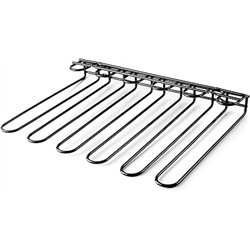 LACOR - 62255 - Soporte de Copas Due Black, Capacidad para 20 Copas, Fijación en Techo o Pared, Hierro, Color Negro, 45x32 cm