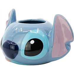 Taza de cerámica con forma en 3D de Stitch en caja regalo
