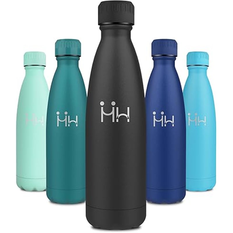 Botella Agua Acero Inoxidable 750ml, Termo Agua sin BPA, Botella Termo Reutilizable, Cantimplora Termica con Doble Pared, Botell