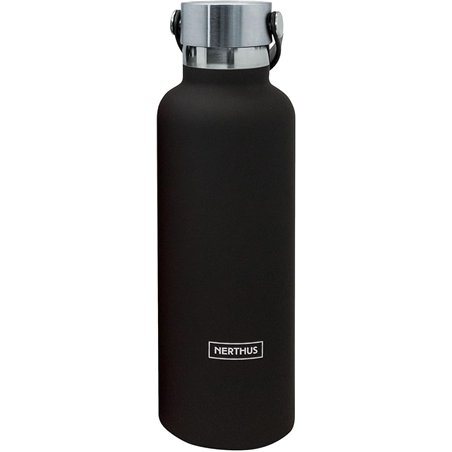 NERTHUS FIH 720 Botella Termo Tapon Asa Doble Pared para frios y Calientes Diseño Coral de Acero Inoxidable 750 ml Libre de BPA,