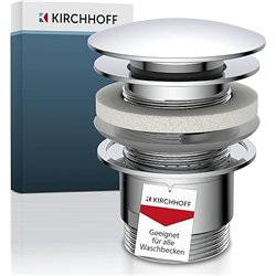 KIRCHHOFF Juego Universal de desagüe de Fregadero de diseño, tapón emergente para Fregadero, válvula de desagüe con rebosadero, 
