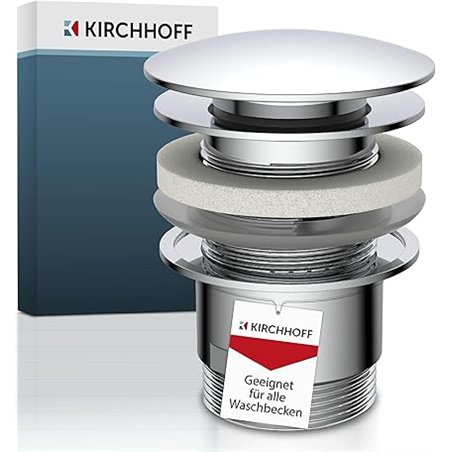 KIRCHHOFF Juego Universal de desagüe de Fregadero de diseño, tapón emergente para Fregadero, válvula de desagüe con rebosadero, 