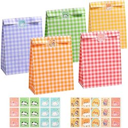 Blendura Bolsas Chuches Cumpleaños, 40 PCS Bolsas de Papel de Colores Bolsas Regalo Cumpleaños, Bolsas Regalo Cumpleaños Infanti