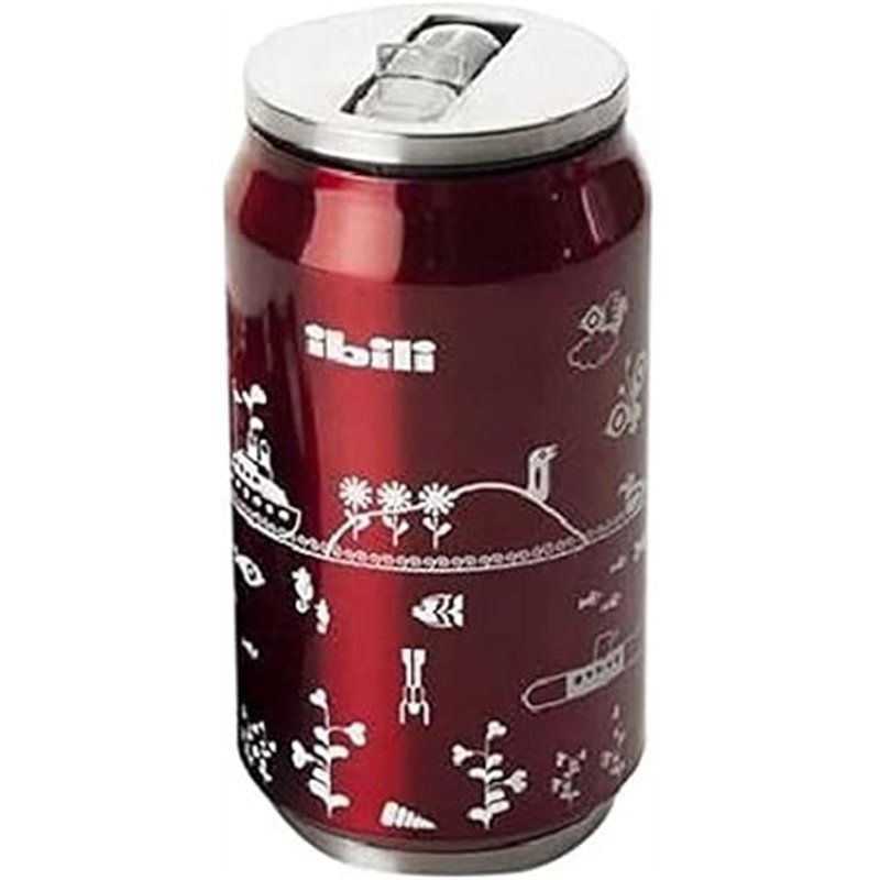 IBILI - Termolata isotermica eco 330 ml, Acero Inoxidable 18/10, Doble pared, Reutilizable