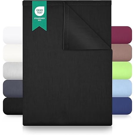 GREEN MARK Textilien sábana Plana 100% algodón – Sábana clásica sin elástico, Suave para la Piel, fácil de cuidar, Lavable a Alt