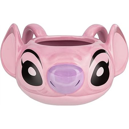 Paladone - Taza de café de cerámica de 450 ml con la forma de Angel de Disney. Producto oficial de Lilo & Stitch. Artículos nove