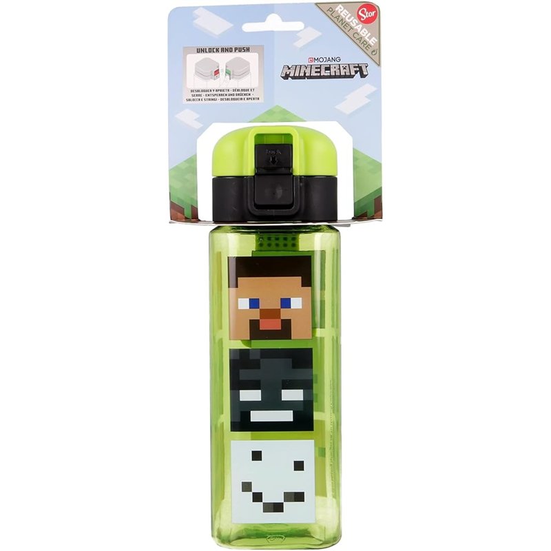 Stor BOTELLA ROBOT CON CIERRE 550 ML MINECRAFT