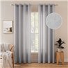 MIULEE 2 Unidades Cortinas Salon Translucidas Poliéster Lino con Ojales Visillos de Dormitorio Moderno Ventana Salon Habitacion 