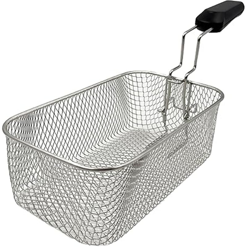 Lacor - R69135A - Cestillo para freidora Ergo, Acero Inoxidable 18/10, 23,5 x 14 x 8,5 cm, Uso Profesional, Durabilidad y Resist