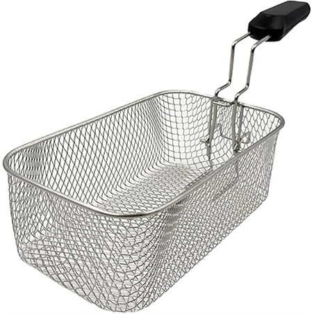 Lacor - R69135A - Cestillo para freidora Ergo, Acero Inoxidable 18/10, 23,5 x 14 x 8,5 cm, Uso Profesional, Durabilidad y Resist