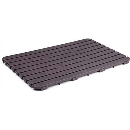 Tatay Tarima de Ducha Rectangular de plástico Resistente, Acabado Efecto Madera, con protección Anti-UVA, antidesliante, con Tac