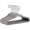 Amazon Basics Non-Slip Velvet Hangers (Babies & Toddlers), 29.5cm (for Baby Clothes), Pack of 30, Grey