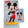 Hermet Mickey Mouse Disney - Toallas de baño de Esponja, Juego de 2 Toallas de baño, Toalla de Cara, Toalla de bidé, Azul, algod