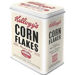 Nostalgic-Art Caja de almacenamiento retro L, Kellogg's – Corn Flakes Package – Idea de regalo para cocina, Lata grande de café,