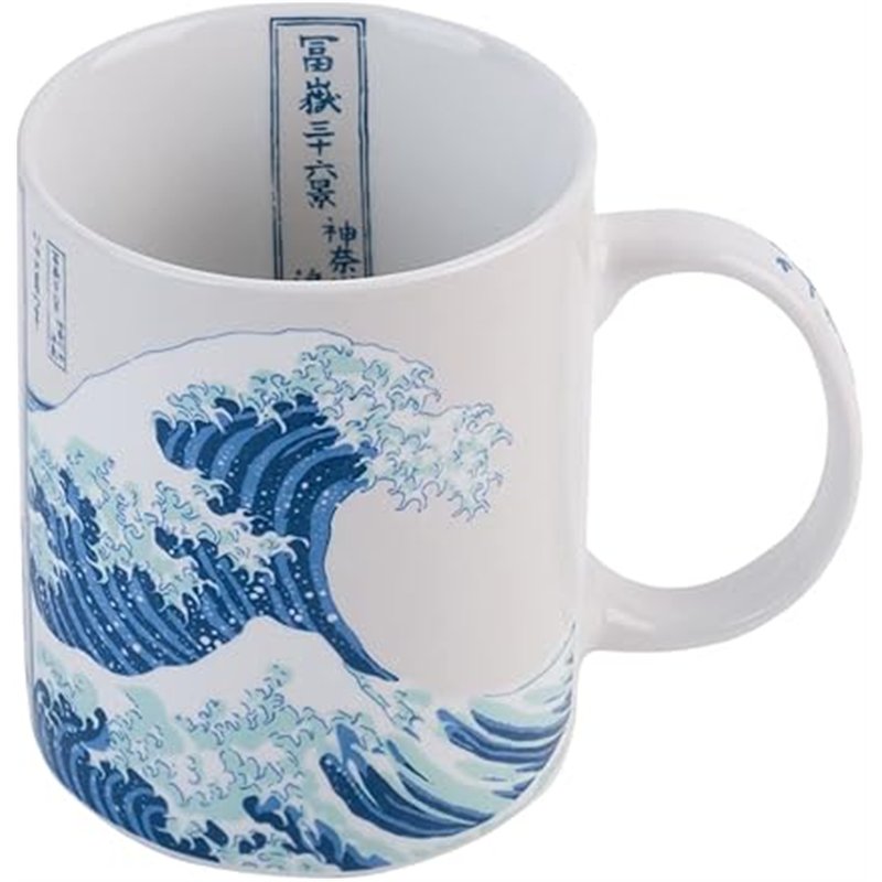 Grupo Erik Taza Ola Kanagawa - Taza desayuno - Taza cerámica 300ml - Taza te - Taza café - Licencia oficial