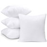 Utopia Bedding Relleno de Cojín 45 x 45 cm (4 Unidades), Fibra Virgen Siliconada, Almohadas de Sofá (Blanco)