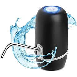NK Dispensador de Agua - Dispensador Automático, Carga USB, Dosificador de Acero, sin BPA, Agua Fría, 1200mAh, Transportable, Ga