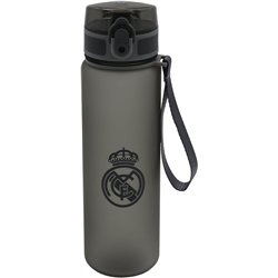 CYPBRANDS Real Madrid, Botella, Botella de Agua, Botella Deportiva, Bidón, Cantimplora, Color Negro, Producto Oficial