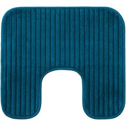 Gözze - Alfombrilla de WC antideslizante y suave en forma de U, Poliéster, 50 x 45 cm - Turquesa