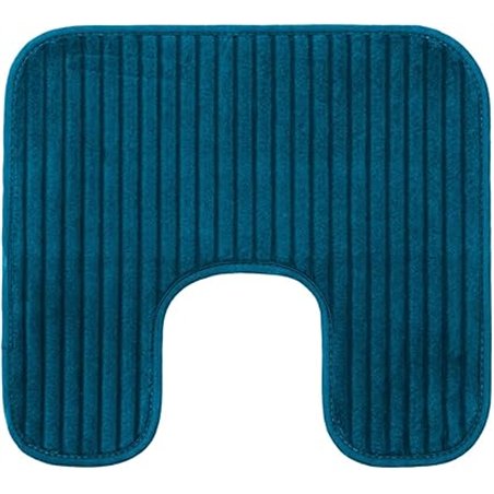 Gözze - Alfombrilla de WC antideslizante y suave en forma de U, Poliéster, 50 x 45 cm - Turquesa