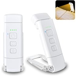 Alyvisun Luz de Lectura, 3 Modos de Color y 5 Niveles de Brillo Regulables, [Función de Temporizador y Recargable por USB] Lámpa