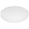 Eglo Lámpara de techo MARS, aplique de pared con 1 bombilla, lámpara de techo de acero, color blanco, vidrio blanco satinado, ca