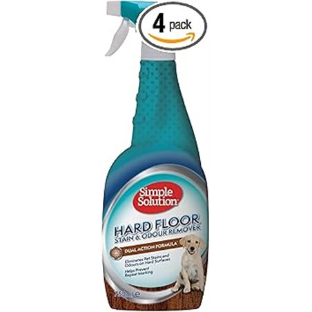 Simple Solution Removedor de Manchas y Olores de Mascotas para Pisos Duros, Limpiador de Doble Acción para Pisos Duros Sellados 