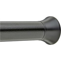Amazon Basics Barra de Cortina de Ducha con tensión Ajustable, de 61 a 91 cm, Color Negro