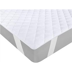 Utopia Bedding Protector de colchón con Bandas elásticas 150 x 200 cm, Microfibra, Transpirable, Protector de colchón con Bandas