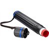 Relaxdays Portaplanos Extensible hasta A0, Tubo para Guardar Láminas, Carteles, Planos 64-100cm, Plástico, Negro/Azul