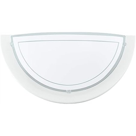 Eglo Lámpara de pared Planet 1, lámpara led de interior de acero y cristal, lámpara de salón en blanco y transparente, casquillo