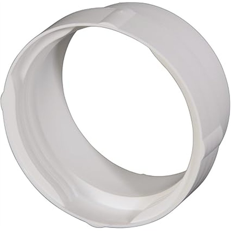 Adaptador de manguera de escape para secadora (ideal para secadoras con conexión de 100 mm) blanco