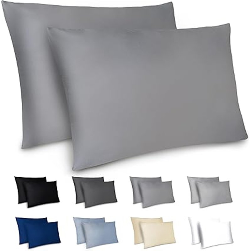 Dreamzie Funda Almohada 40x80cm - Lote de 2 de Microfibra con Cremallera Certficadas Oeko Tex - Funda Almohada Suave y Cepillada