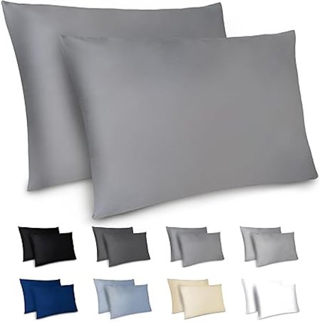 Dreamzie Funda Almohada 40x80cm - Lote de 2 de Microfibra con Cremallera Certficadas Oeko Tex - Funda Almohada Suave y Cepillada