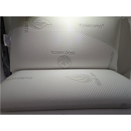 Todocama Almohada viscoelástica Aloe Vera (Pack de 2 Unidades - 70 cm)