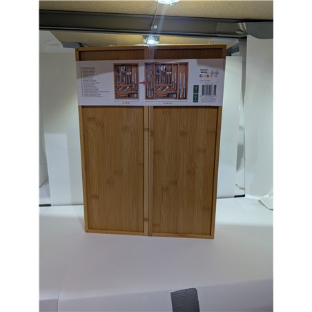 alpina Organizador Cajones - Cubertos para Cajon Cocina Extensible 46x34-56,5x6 cm - Caja Organizadora para Utensilios hasta 8 C