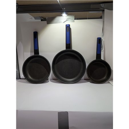 BRA Advanced Set de sartenes, aluminio fundido antiadherente sin PFOA, de rendimiento superior, resistencia a los arañazos y a l