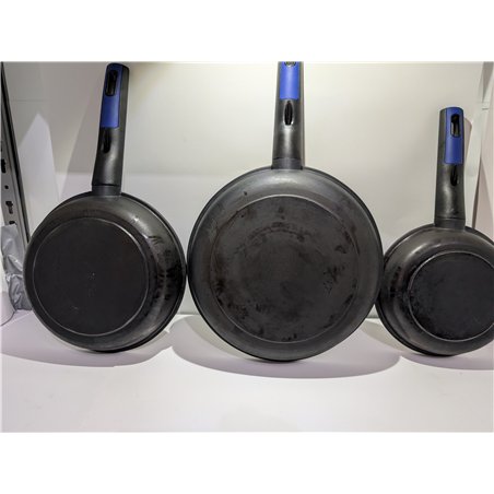 BRA Advanced Set de sartenes, aluminio fundido antiadherente sin PFOA, de rendimiento superior, resistencia a los arañazos y a l