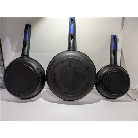 BRA Advanced Set de sartenes, aluminio fundido antiadherente sin PFOA, de rendimiento superior, resistencia a los arañazos y a l