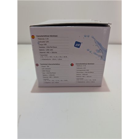 NK Dispensador de Agua - Dispensador Automático, Carga USB, Dosificador de Acero, sin BPA, Agua Fría, 1200mAh, Transportable, Ga